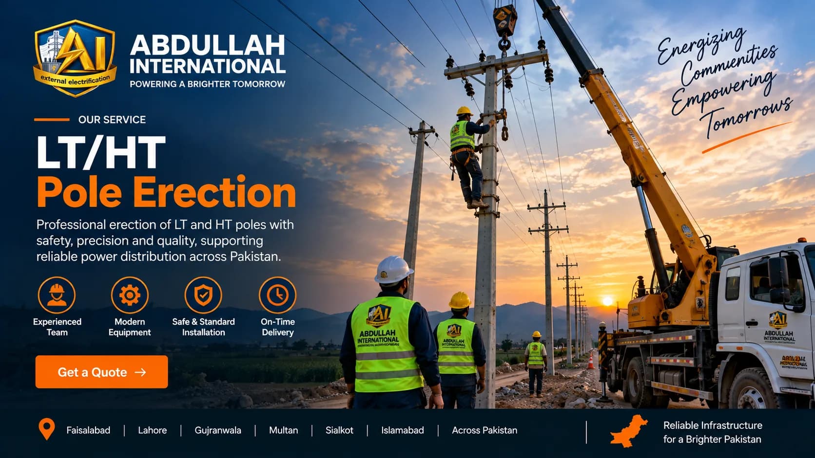 LT and HT Pole Erection
