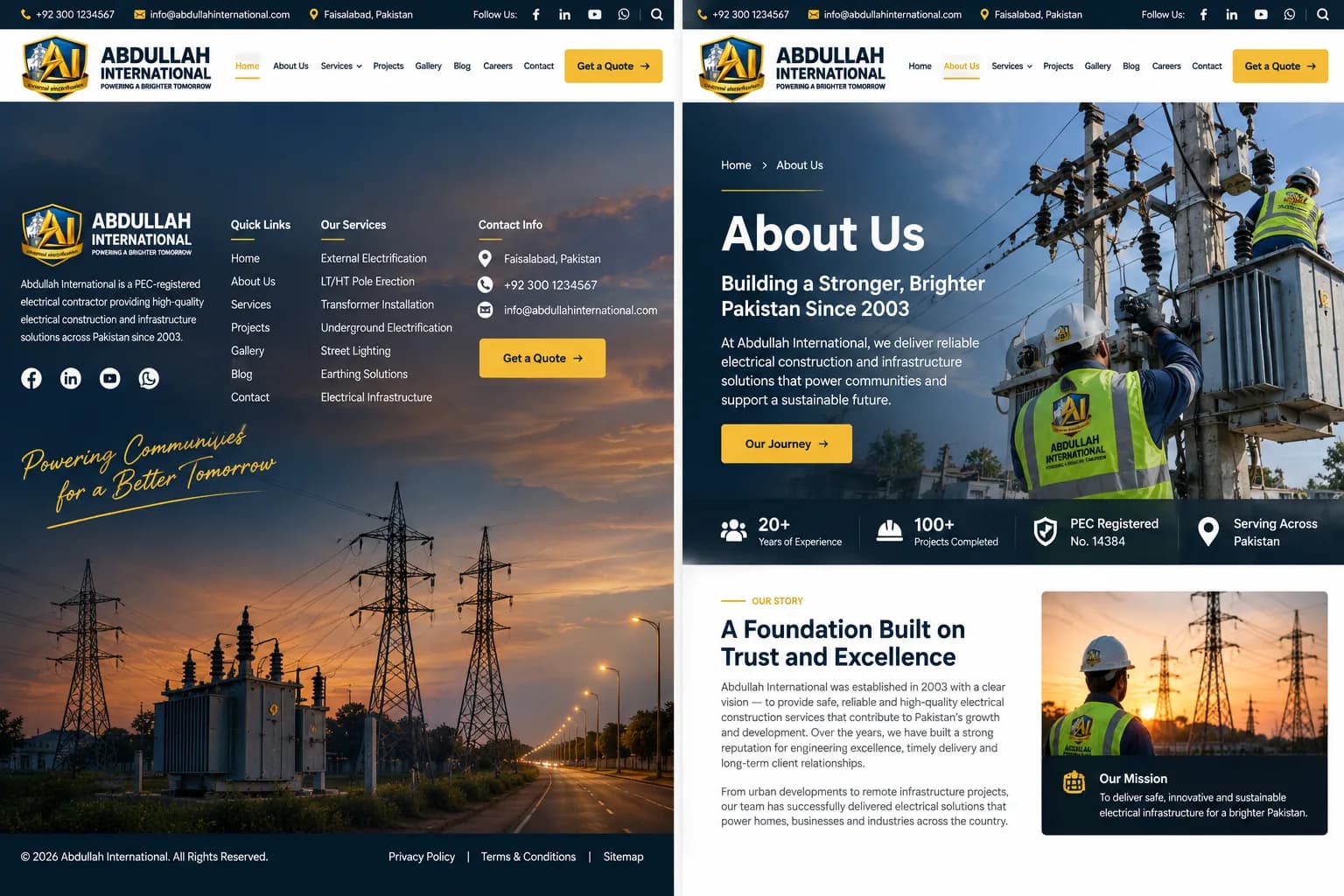 Abdullah International Website and About Us